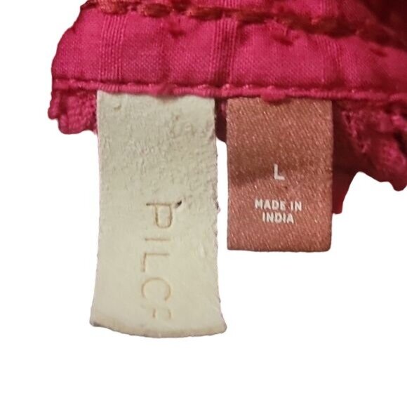 Womens Fuchsia Button-Up Blouse With Lace Back Detail & Long Sleeves - Picture 7 of 8